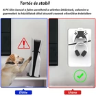 Kép 6/10 - PS5 Slim konzolhoz falra szerelhető, akasztós tárolóállvány fejhallgató-rögzítővel (fekete)