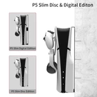 Kép 7/10 - PS5 Slim konzolhoz falra szerelhető, akasztós tárolóállvány fejhallgató-rögzítővel (fekete)