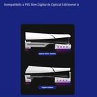 Kép 4/9 - PS5 Slim vízszintes dokkoló állvány RGB fénnyel, 4 USB HUB, fehér