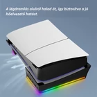 Kép 5/9 - PS5 Slim vízszintes dokkoló állvány RGB fénnyel, 4 USB HUB, fehér