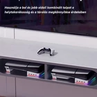 Kép 8/9 - PS5 Slim vízszintes dokkoló állvány RGB fénnyel, 4 USB HUB, fehér