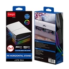 Kép 9/9 - PS5 Slim vízszintes dokkoló állvány RGB fénnyel, 4 USB HUB, fehér