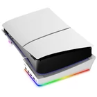 Kép 1/9 - PS5 Slim vízszintes dokkoló állvány RGB fénnyel, 4 USB HUB, fehér