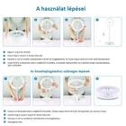 Kép 11/14 - PULUZ 26 cm LED körfény (Ringlight) körlámpa asztali tartóval, telefontartóval (fehér)