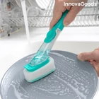 Kép 2/5 - Mosogató súrolókefe szivacs készlet fogantyúval mosószer adagoló tartállyal CLEASY InnovaGoods