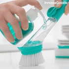 Kép 5/5 - Mosogató súrolókefe szivacs készlet fogantyúval mosószer adagoló tartállyal CLEASY InnovaGoods