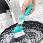 Kép 1/5 - Mosogató súrolókefe szivacs készlet fogantyúval mosószer adagoló tartállyal CLEASY InnovaGoods