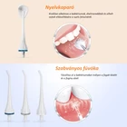 Kép 4/8 - Szájöblítő fogászati vízsugár 300 ml víztartállyal, IPX7 vízálló fogtisztító, USB  tölthető (Mornwell D52)