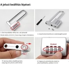 Kép 8/9 - Számzáras lakat, szekrényzár, állítható hosszúságú szárral (42-98mm), ezüst színű