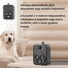 Kép 8/10 - Ultrahangos ugatásgátló 3 hangszórós, 3 fokozatú, beépített akkuval (G3) fekete