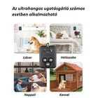 Kép 9/10 - Ultrahangos ugatásgátló 3 hangszórós, 3 fokozatú, beépített akkuval (G3) fekete