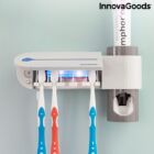 Kép 2/8 - InnovaGoods UV fogkefe sterilizáló tartóval és fogkrém adagolóval SMILUV 