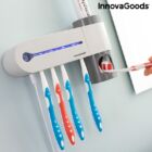 Kép 4/8 - InnovaGoods UV fogkefe sterilizáló tartóval és fogkrém adagolóval SMILUV 