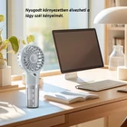Kép 10/12 - Hordozható kézi párásító ventilátor, USB újratölthető hidratáló elektromos ventilátor (szürke)