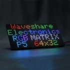 Kép 9/10 - Waveshare RGB színes LED-mátrix panel, 5 mm-es osztás, 64x32 pixel, állítható fényerő (25848)