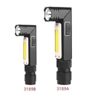 Kép 2/10 - Zseblámpa akku-s, erős fényű, elforgatható (XPG+COB piros és fehér fényű), USB-s (nagy)