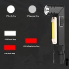 Kép 8/10 - Zseblámpa akku-s, erős fényű, elforgatható (XPG+COB piros és fehér fényű), USB-s (nagy)