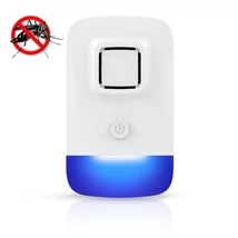 Ultrahangos elektromos egérriasztó, szúnyogriasztó, légyriasztó (kék éjszakai fény)