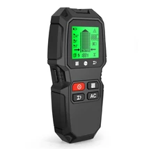 Digitális detektor, rejtett fém és fa tárgyak, feszültség alatti vezeték keresésére, LCD kijelzővel (HW-QB6) fekete