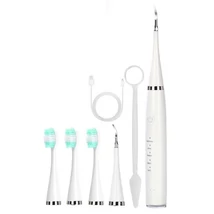 Fogkőeltávolító, elektromos fogtisztító készlet 6 az 1-ben (fehér) Fogkőeltávolító, elektromos fogtisztító készlet 6 az 1-ben (fehér)