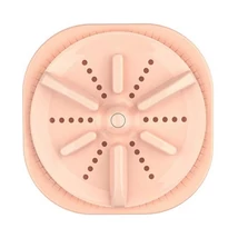 Hordozható USB-s mini utazó mosógép kör alakú (Vibration) pink