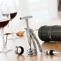 Borkiegészítő screwpull dugóhúzóval 4 darabos ínyenc készlet InnovaGoods