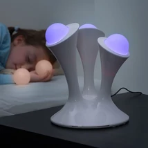 Fluoreszkáló LED lámpa német innovatív 3 ágú 3 darabos, dekoratív kivehető gömbökkel többszínű InnovaGoods