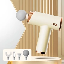 Masszázspisztoly akkumulátoros, LCD kijelzővel, magas frekvenciájú vibrációs izomlazító (khaki) Masszázspisztoly akkumulátoros, LCD kijelzővel, magas frekvenciájú vibrációs izomlazító (khaki)