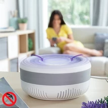 Rovarcsapda szúnyog és repülő rovarok elleni beszippantós ventillátoros lámpa fali tartóval InnovaGoods