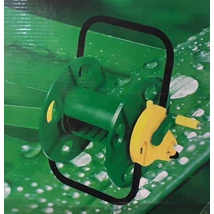 hordozható tömlőtartó kocsi 45 méteres locsolótömlőhöz, ABS műanyag és fém vázzal