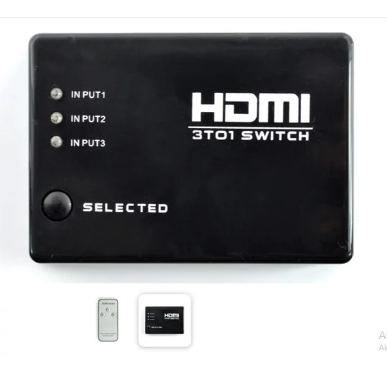 HDMI Switch 4K 3 portos átkapcsoló, távirányítóval