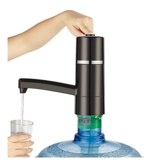 Elektromos vízadagoló készülék ballonos vízhez, kifolyócsővel, fekete