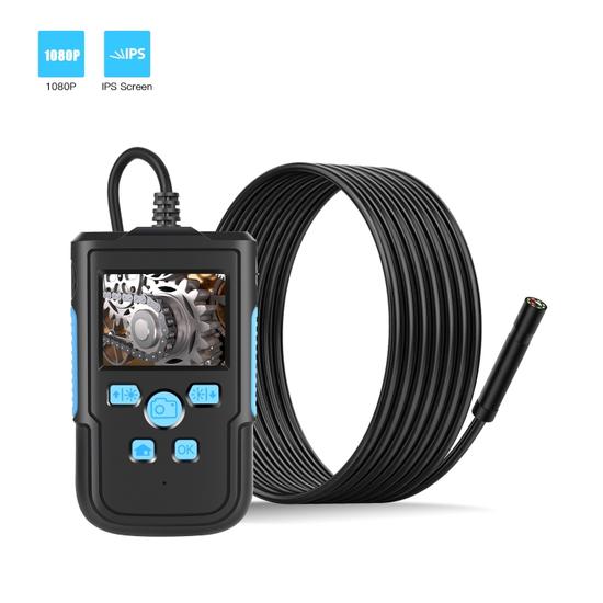 Endoszkóp kamera, 2,4” kijelzővel, IP68 vízálló (10 méter), 5,5mm, HD 1080P, 8 LED-es 