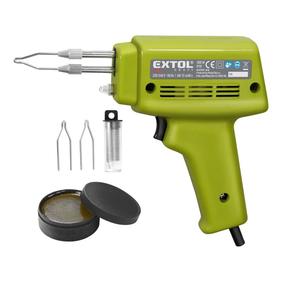 forrasztópisztoly kofferben 100w extol craft 9921
