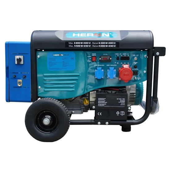 Heron 420 BLUE, háromfázisú, 6 kVA-es, távindítóval felszerelt áramfejlesztő, aggregátor (8896420-AU2)