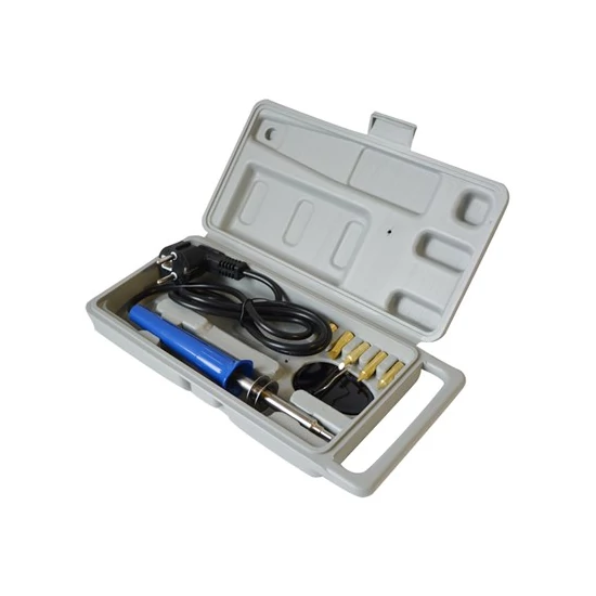 Pirográf páka faégető készlet 30W 6 részes, műanyag dobozban