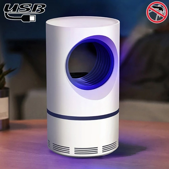 Rovarcsapda ventilátoros UV fénnyel, kerek fehér