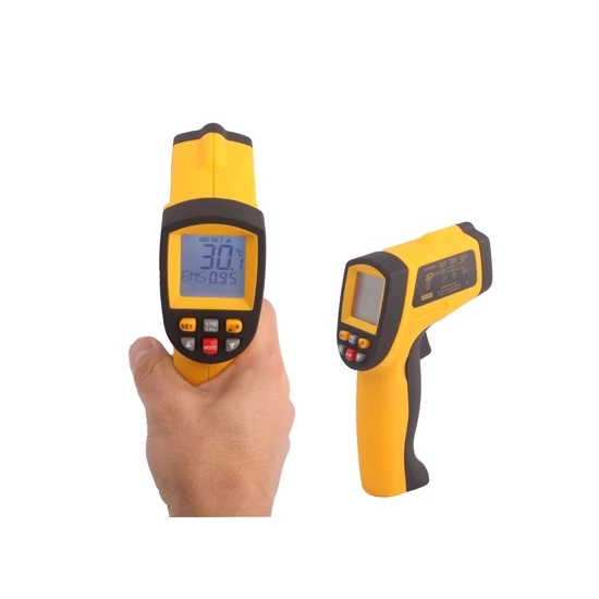 Lézeres infra hőmérő pisztoly -50 +700°C digitális  LCD kijelzővel