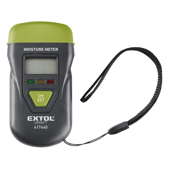 EXTOL digitális anyagnedvesség mérő, fához és építőanyaghoz, 0-40 °C (417440)