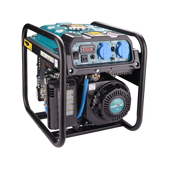 Heron benzin-gázmotoros áramfejlesztő, 3,7 kVA, 230V, 1 fázisú, inverteres (8896231)