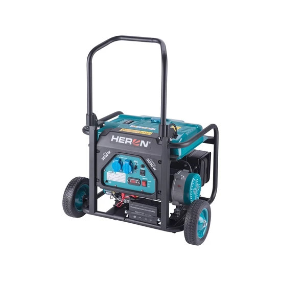 Heron benzinmotoros áramfejlesztő, 1 fázisú, max. teljesítmény 3 kVA, elektromos indítás (8896141)