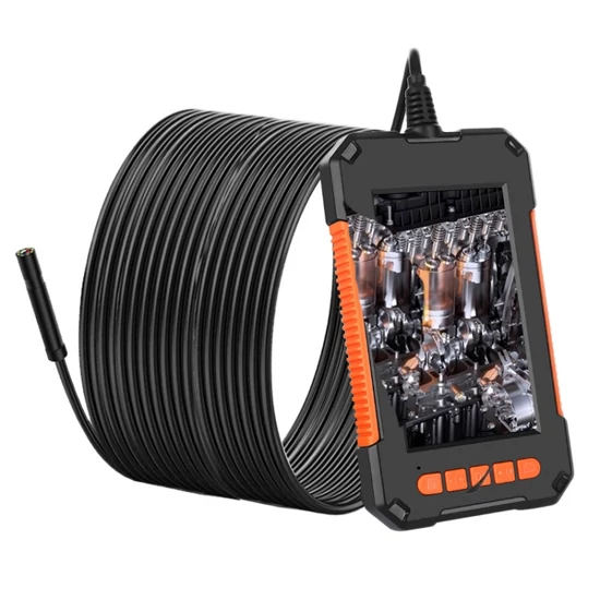 Endoszkóp kamera függőleges kijelzővel (4,3”), 8 mm, HD 1080P, 8 LED-es (10 méter)