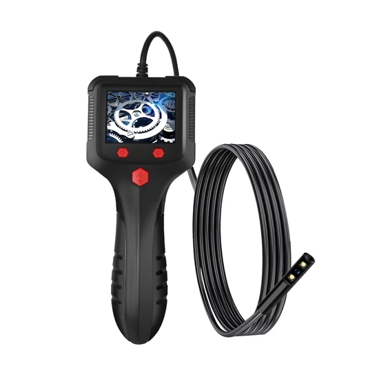 Endoszkóp kamera kézi, 2,4” HD, oldalsó kamerával, 8mm, (30 méter), kemény (P100)