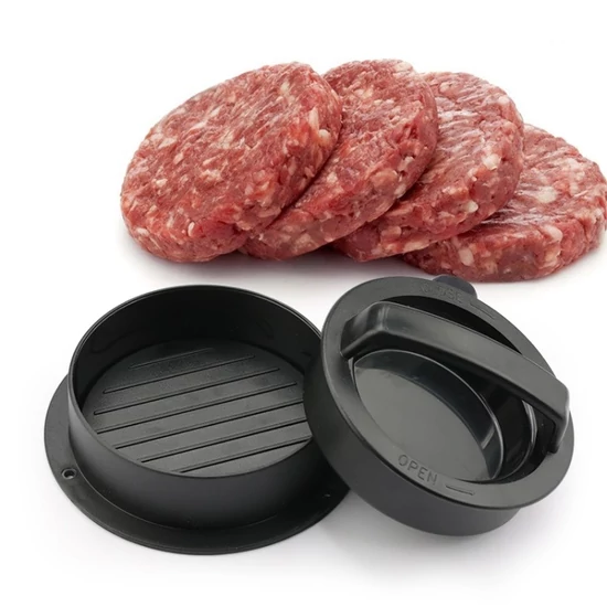 Hamburger formázó, töltött húspogácsa készítő (fekete)