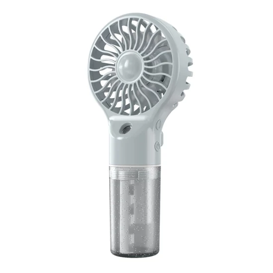 Hordozható kézi párásító ventilátor, USB újratölthető hidratáló elektromos ventilátor (szürke)