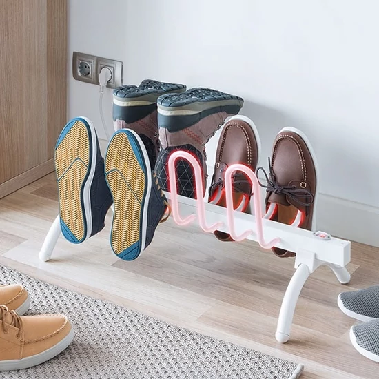 Cipőszárító cipő melegítő elektromos 8db-os családi szárítóállvány 80W fehér InnovaGoods Home Houseware