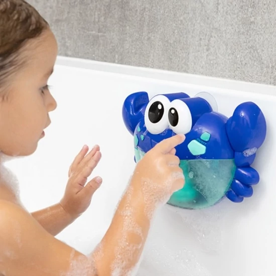 Szappanbuborék fújó fürdőszobai zenélő tarisznyarák CRABBLY InnovaGoods