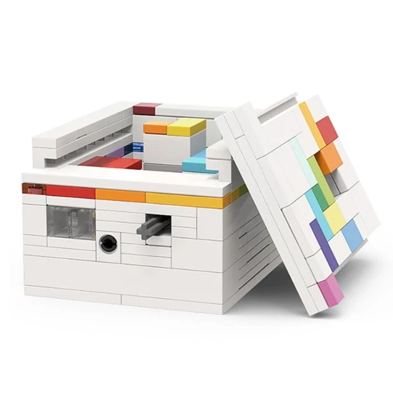 Építőkocka játék szivárványos 230 db-os készlet