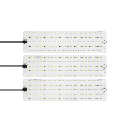 Növénynevelő LED lámpa, 12V, hideg napfény (8x30 cm ALU 3 fej)
