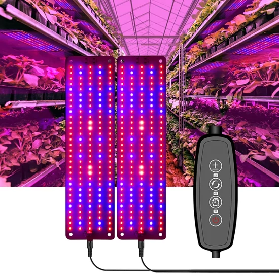 Növénynevelő LED lámpa, 12V, teljes spektrumú  (8x30 cm ALU 2 fej)
